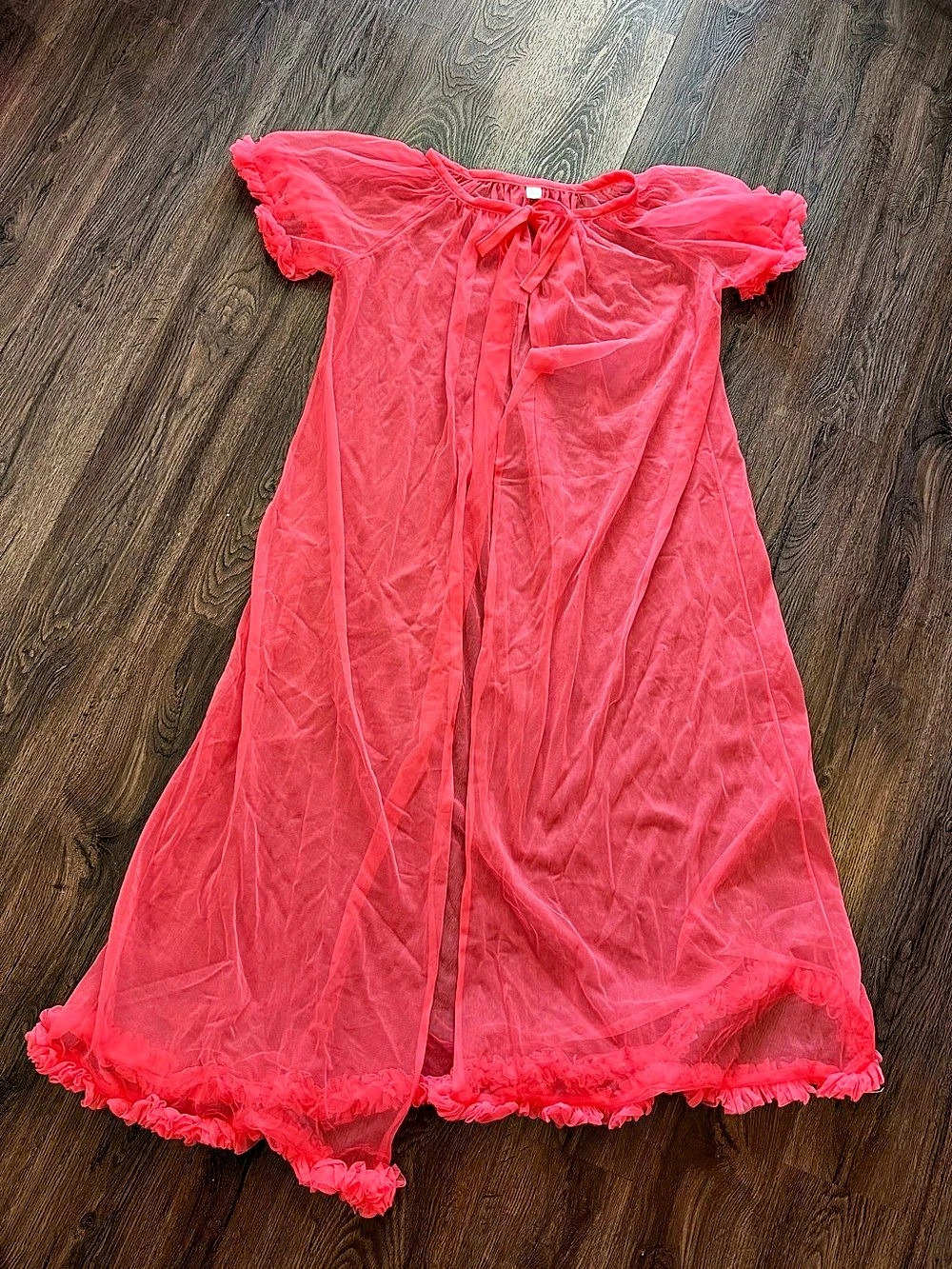 Vintage Barbie Pink 1970’s Chiffon Dressing Gown